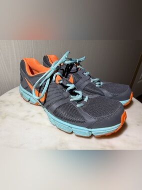 Nike Women's Gray, Aqua & Orange Athletic Running Shoes
